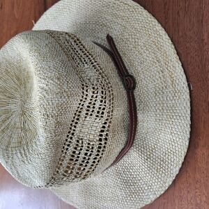 Classic Straw Hat with Brown Band